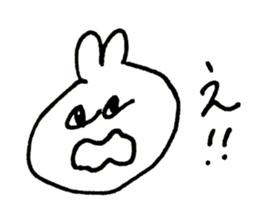 strange eyes rabbit sticker #15647846