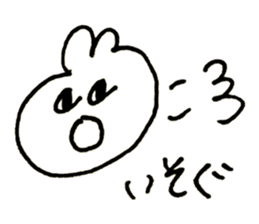 strange eyes rabbit sticker #15647849