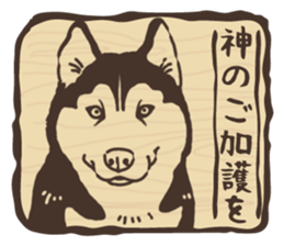 A sticker like Siberian Husky stamp 4 sticker #15648481