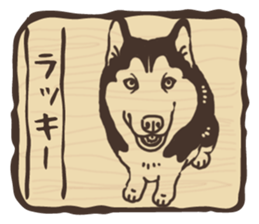 A sticker like Siberian Husky stamp 4 sticker #15648488