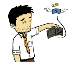 Life's hard Dad sticker #15649118