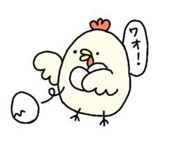 Chicken's conversation bouncy sticker sticker #15649449
