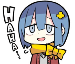 not deeply thinking girl4 sticker #15650261