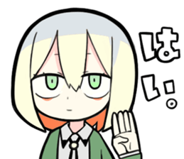 not deeply thinking girl4 sticker #15650273