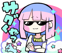 not deeply thinking girl4 sticker #15650285