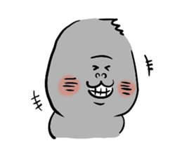 He is like a gorilla. sticker #15650695