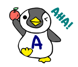 Alphabet penguin sticker #15651050