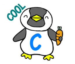 Alphabet penguin sticker #15651052