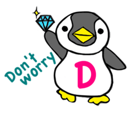Alphabet penguin sticker #15651053