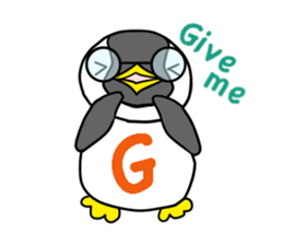 Alphabet penguin sticker #15651056