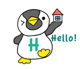 Alphabet penguin sticker #15651057
