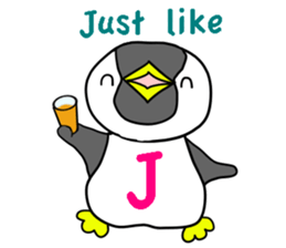 Alphabet penguin sticker #15651059