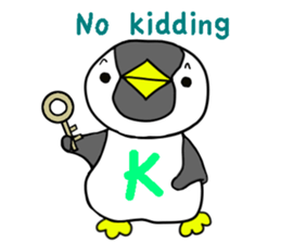 Alphabet penguin sticker #15651060