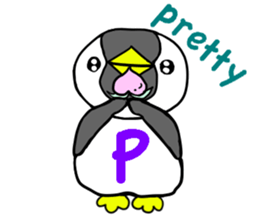 Alphabet penguin sticker #15651065