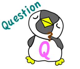 Alphabet penguin sticker #15651066