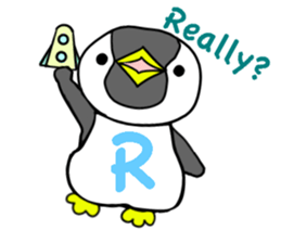 Alphabet penguin sticker #15651067