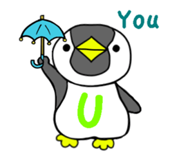 Alphabet penguin sticker #15651070