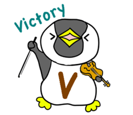 Alphabet penguin sticker #15651071