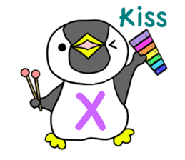 Alphabet penguin sticker #15651073