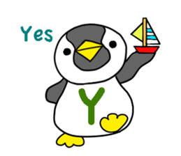 Alphabet penguin sticker #15651074