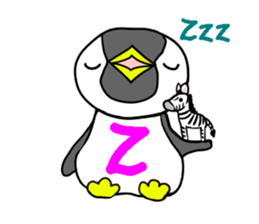Alphabet penguin sticker #15651075