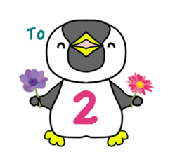 Alphabet penguin sticker #15651080