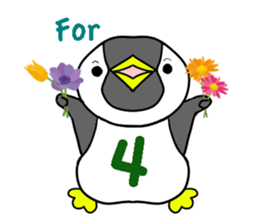 Alphabet penguin sticker #15651082