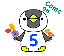 Alphabet penguin sticker #15651083