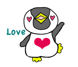 Alphabet penguin sticker #15651088
