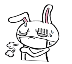 Suffering rabit sticker #15655476