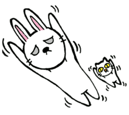 Suffering rabit sticker #15655481