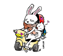 Suffering rabit sticker #15655484