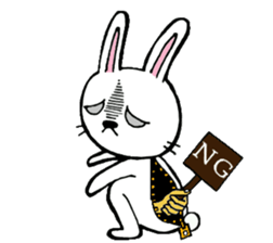 Suffering rabit sticker #15655485