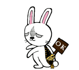 Suffering rabit sticker #15655486