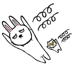 Suffering rabit sticker #15655487