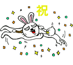 Suffering rabit sticker #15655489