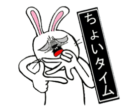 Suffering rabit sticker #15655493