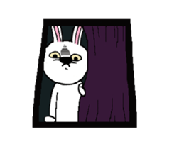 Suffering rabit sticker #15655501
