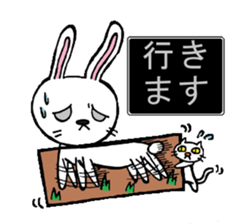 Suffering rabit sticker #15655502