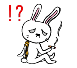 Suffering rabit sticker #15655503