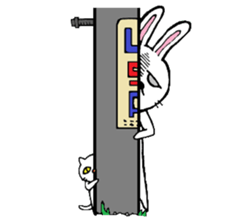 Suffering rabit sticker #15655505