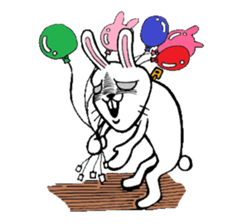 Suffering rabit sticker #15655506