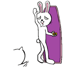 Suffering rabit sticker #15655508