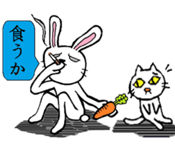 Suffering rabit sticker #15655511