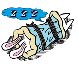 Suffering rabit sticker #15655512