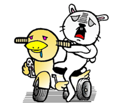 Suffering rabit sticker #15655513