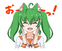 Kawaii Nekomimi girl Animated! sticker #15655557