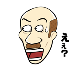 Go funny baldness man sticker #15656026