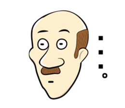 Go funny baldness man sticker #15656029