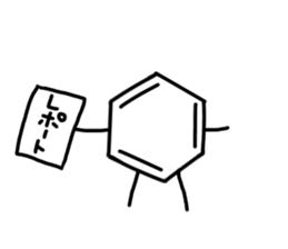 cute benzene sticker sticker #15656809